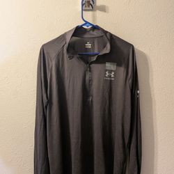 Under Armour Heat GEAR Mens 1/4 Zip Pullover Gray LOOSE ACTIVE WEAR SHIRT Sz XL