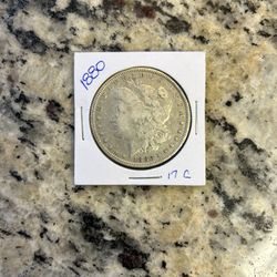 1880 MORGAN SILVER DOLLAR    (17c)
