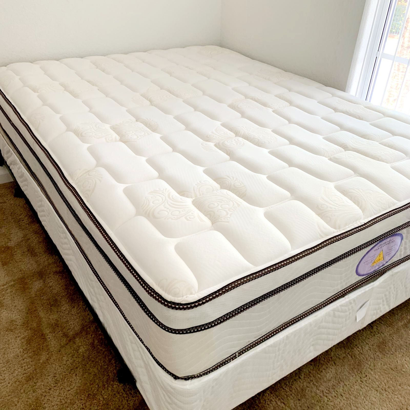New Queen Mattress And Box Spring 2pc Bed Frame Is Not Included 