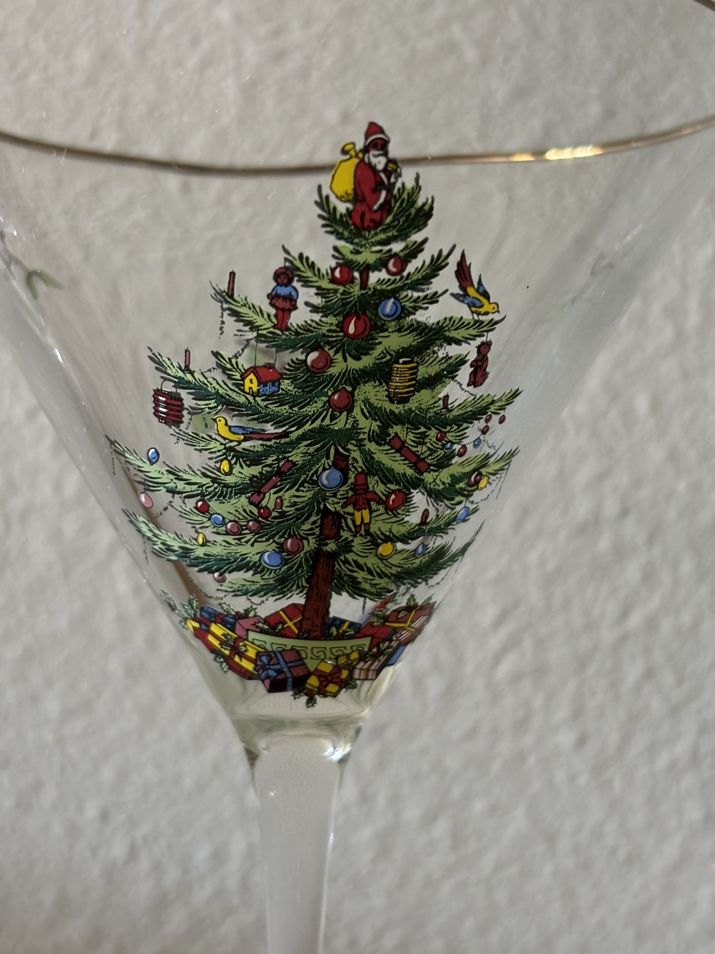 *Rare Vintage Spode Christmas Martini Glasses Set Of 2