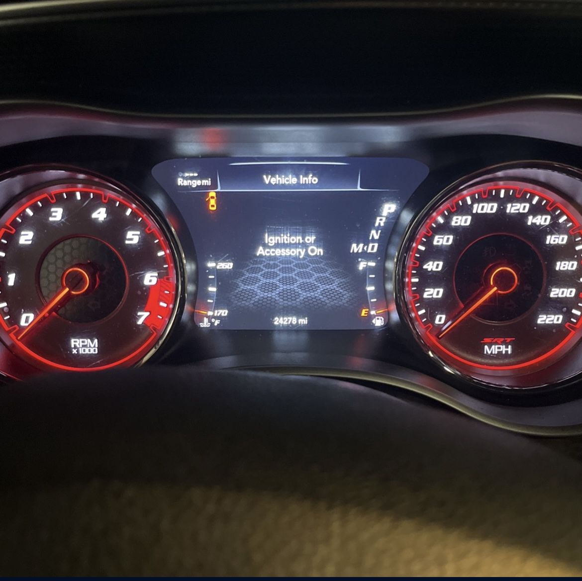 Dodge Charger Hellcat Redeye Cluster