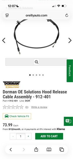 Hood Release Cable Assembly