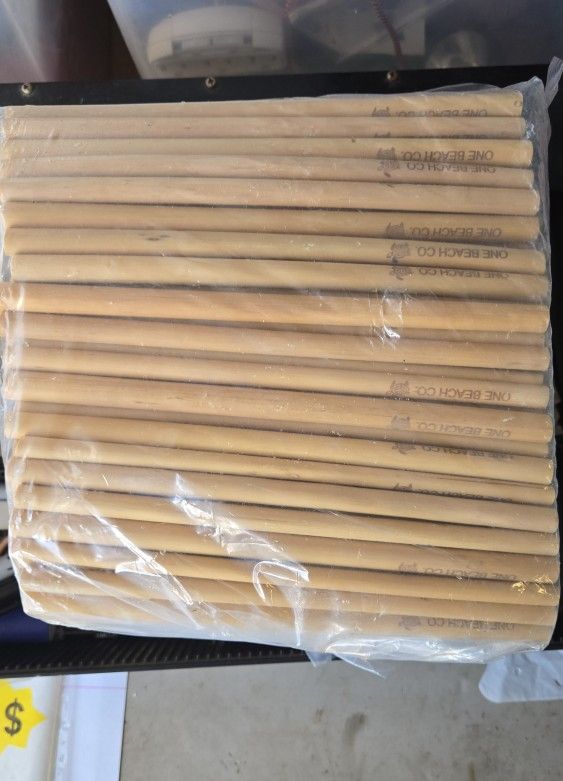 Reusable bamboo straws new over 100 per pack