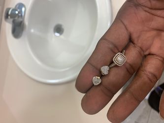 10kt gold ring and earrings