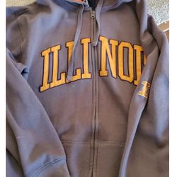 FIGHTING ILLINI MENS HOODIE MEDIUM 