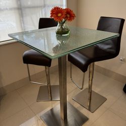 High Table With Bar Stools