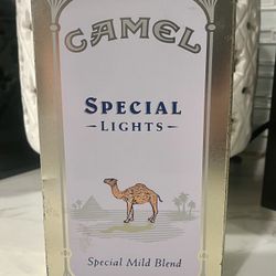 vintage collectible Camel Special Lights cigarette tin AND MATCHES