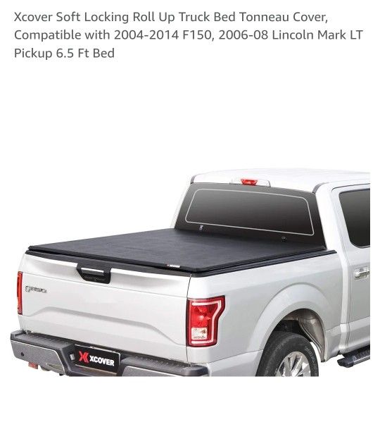 New Locking Roll Up Truck Bed Tonneau Cover, Compatible with 2004-2014 F150, 2006-08 Lincoln Mark