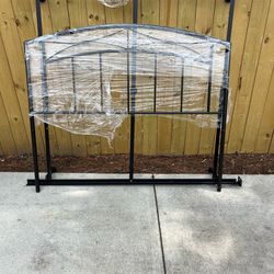 Full metal bed frame and headboard