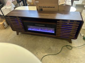 new,70”TV stand with fireplace