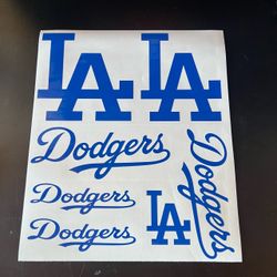 Los Angeles Dodgers custom Oracal 651 Permanent Vinyl decal stickers