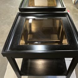 Black Wooden End Tables