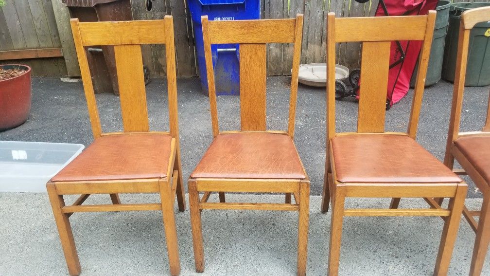 Antique wooden chairs