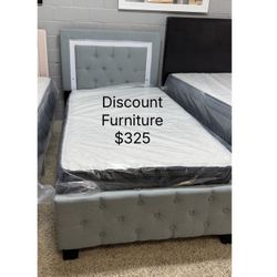 Twin LED Bed And Mattress 