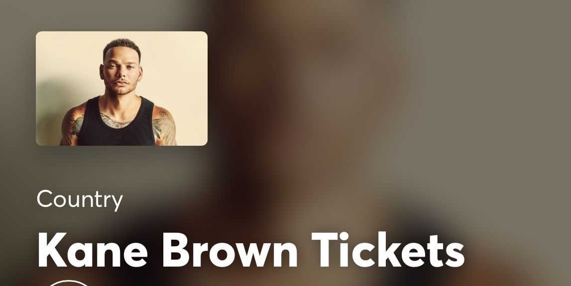 Kane Brown Ticket