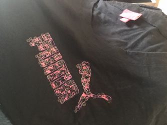 Puma shirt black and a violent 1 women's clothing