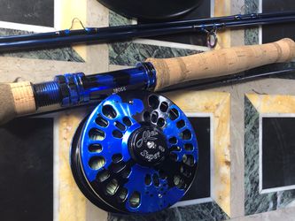 Abel Super 8 Fly reel with custom SAGE Xi2 4 piece fly rod. for
