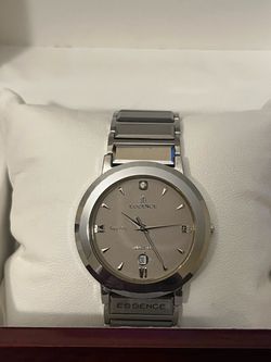 Essence Swiss Quartz Tungsten & Sapphire Classic Elegance Dress Watch (Model ES2103M) watch