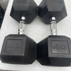 CAP Barbell, 40lb Rubber Hex Dumbbell, Single