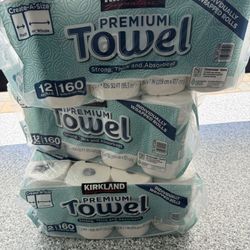 Paper towels total of 3 packs 12 rolls per pack