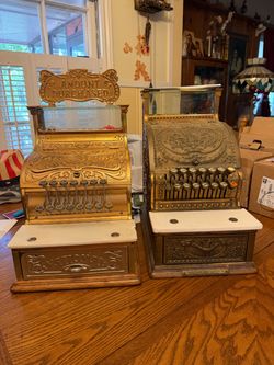 Antique National Cash Registers – Pair