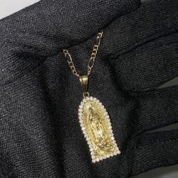 18k Gold Dipped Virgin Mary Pendant 