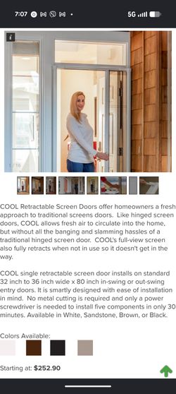 COOL
Single Retractable Screen MeshDoor