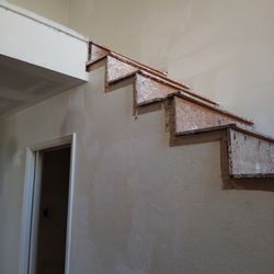 Half flight of stair case rails