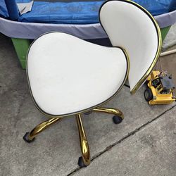 White and gold chair