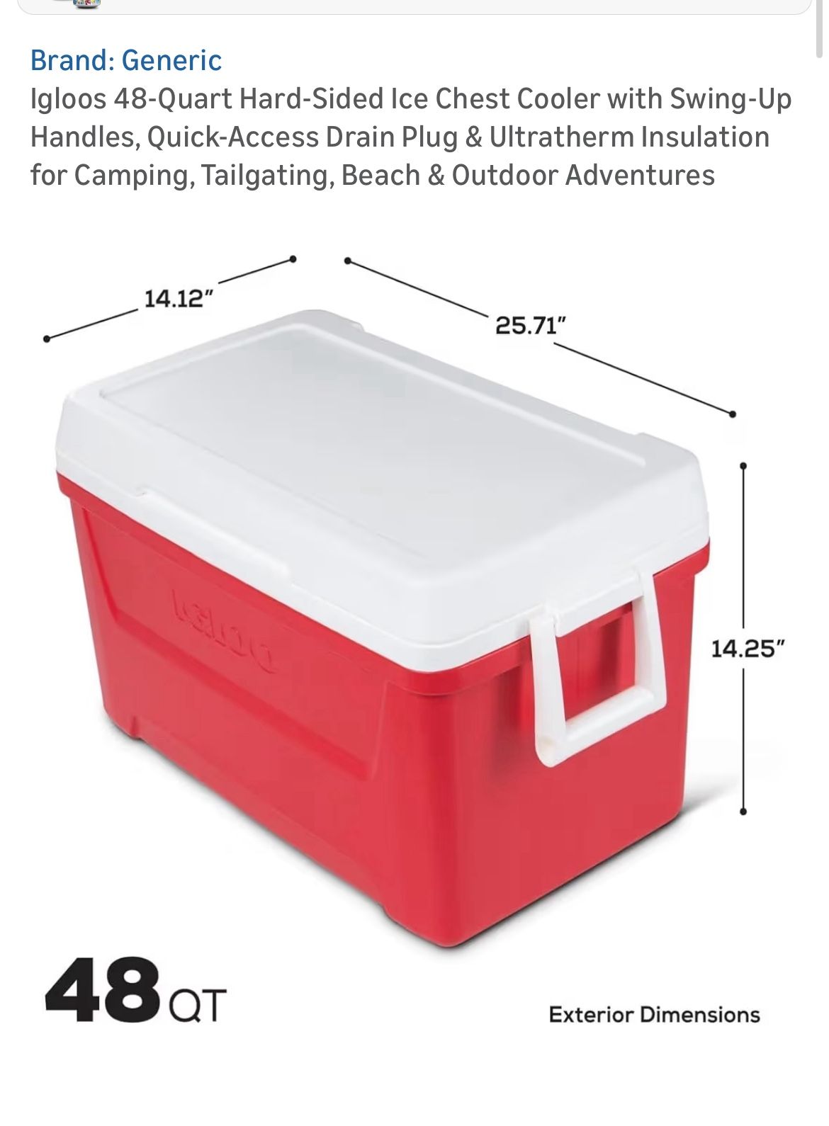 48 QT IGLOO COOLER