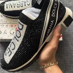 180$ Dolce & Gabbana Rhinestone Sorento Designer Shoes 