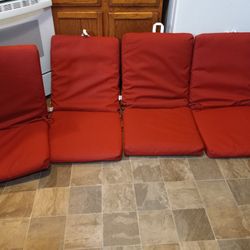 A Pair Of Four Brand New Indoor Outdoor Patio Lounge Cushion They Have Ties And They Fold Their Brand New Paid $150 When First Purchase All Four