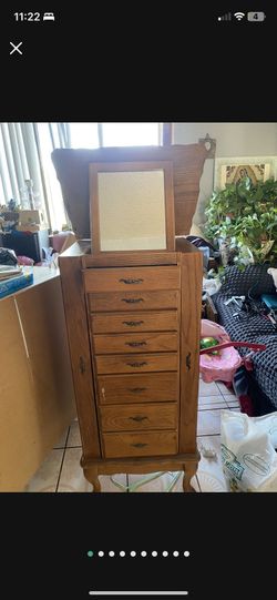 Wooden Jewelry Armoire