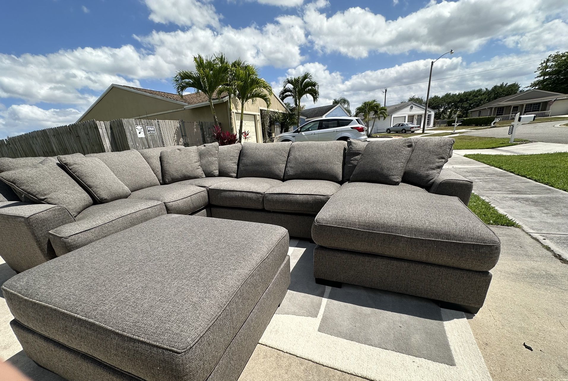 Large Grey Sectional free Delivery 
