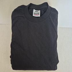 PRO CLUB BLACK 12 TOTAL PC MAN'S HEAVYWEIGHT COTTON SHORT SLEEVE T SHIRT SIZE L