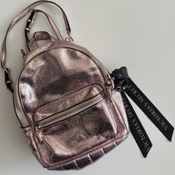 Metallic Pink Mini Backpack 