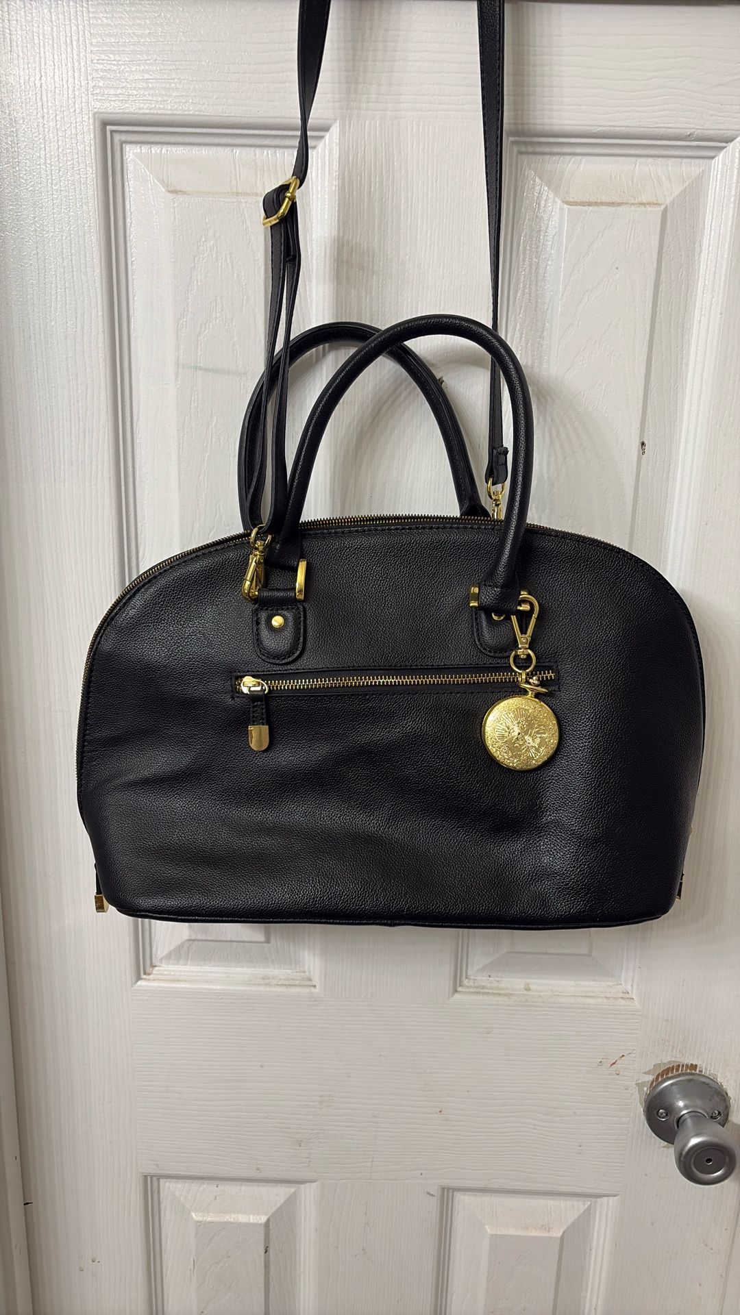 Black Leather Joy & Iman Purse