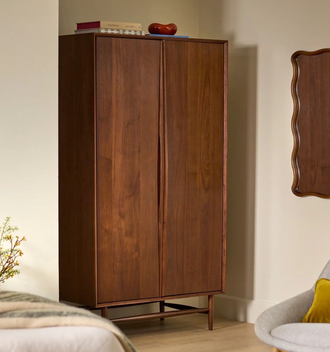 OPEN BOX! Article Lenia Walnut Armoire - Delivery Available