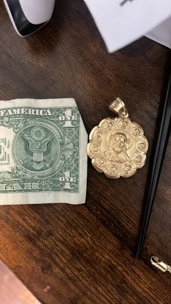 14K stamped Gold plated medallion
