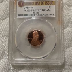 2019 W Lincoln Penny First day of issue U.s Coin