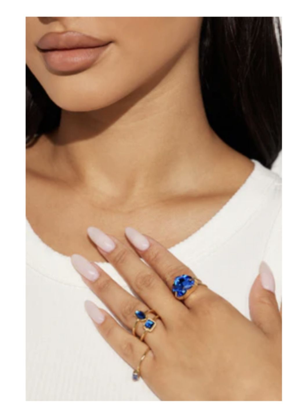 Blue and gold rings 