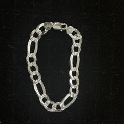 925 silver figaro bracelet