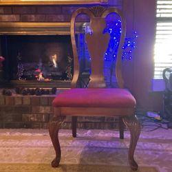 AMERICAN DREW Solid Cherry Traditional Queen Anne Style Splat Back Dining Sid...