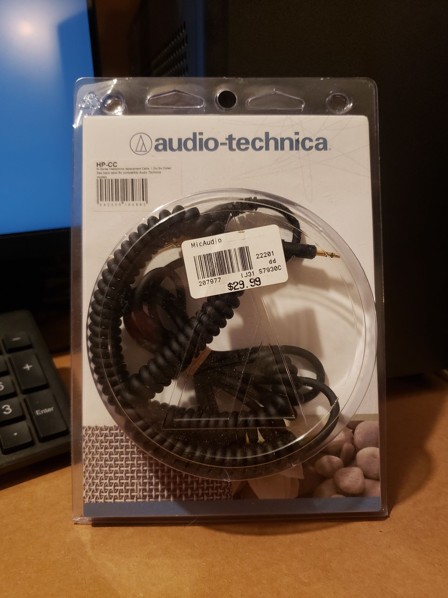 New Audio Technica Coiled Headphone Cable