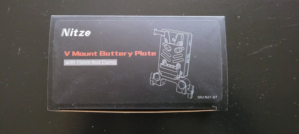 Nitze Mini V Mount Battery Plate with 15mm Rold Clamp