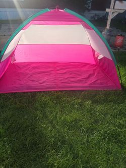 Pink and Teal Beach Tent Sun Shelter