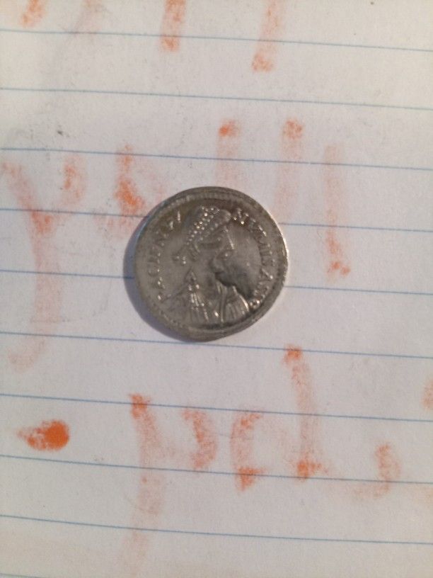 Very Rare Roman Empire Silver Coin Minted In Arles Between 408 And 411 Ad