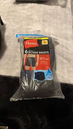New Hanes Boxer Briefs: Large 6Pk