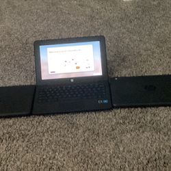 2 Hp Chromebooks (no charger)