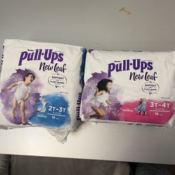 HUGGIES Pull Ups Size 2-3 T.   3-4 T 